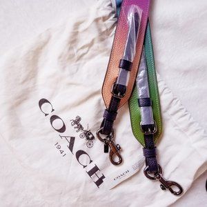 Coach Novelty Strap with Ombre Multicolor Rainbow